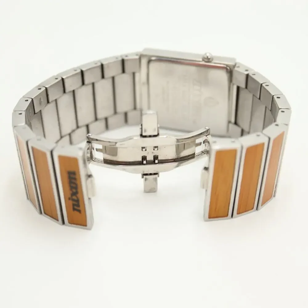 Nixon The Chalet 31mm Unisex Watch Bamboo Wood Steel 6.5